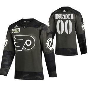 Philadelphia Flyers Trikot #00 Benutzerdefinierte Camo 2021 Military Night Authentic Limited